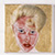 Fotomodelle, gestickt auf Nessel, Kunsthaar, Blattgold, je 28x28 cm, 1996