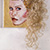 Fotomodell, gestickt auf Nessel, Kunsthaar, Blattgold, je 28x28 cm, 1996