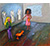 Barbie and Art, Lasurölmalerei, 75x65 cm, 2003